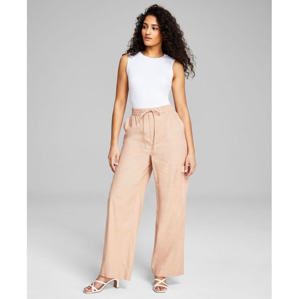 Women's Linen Blend Cargo Pants